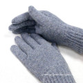 Couple Gray Plush Blended Gloves